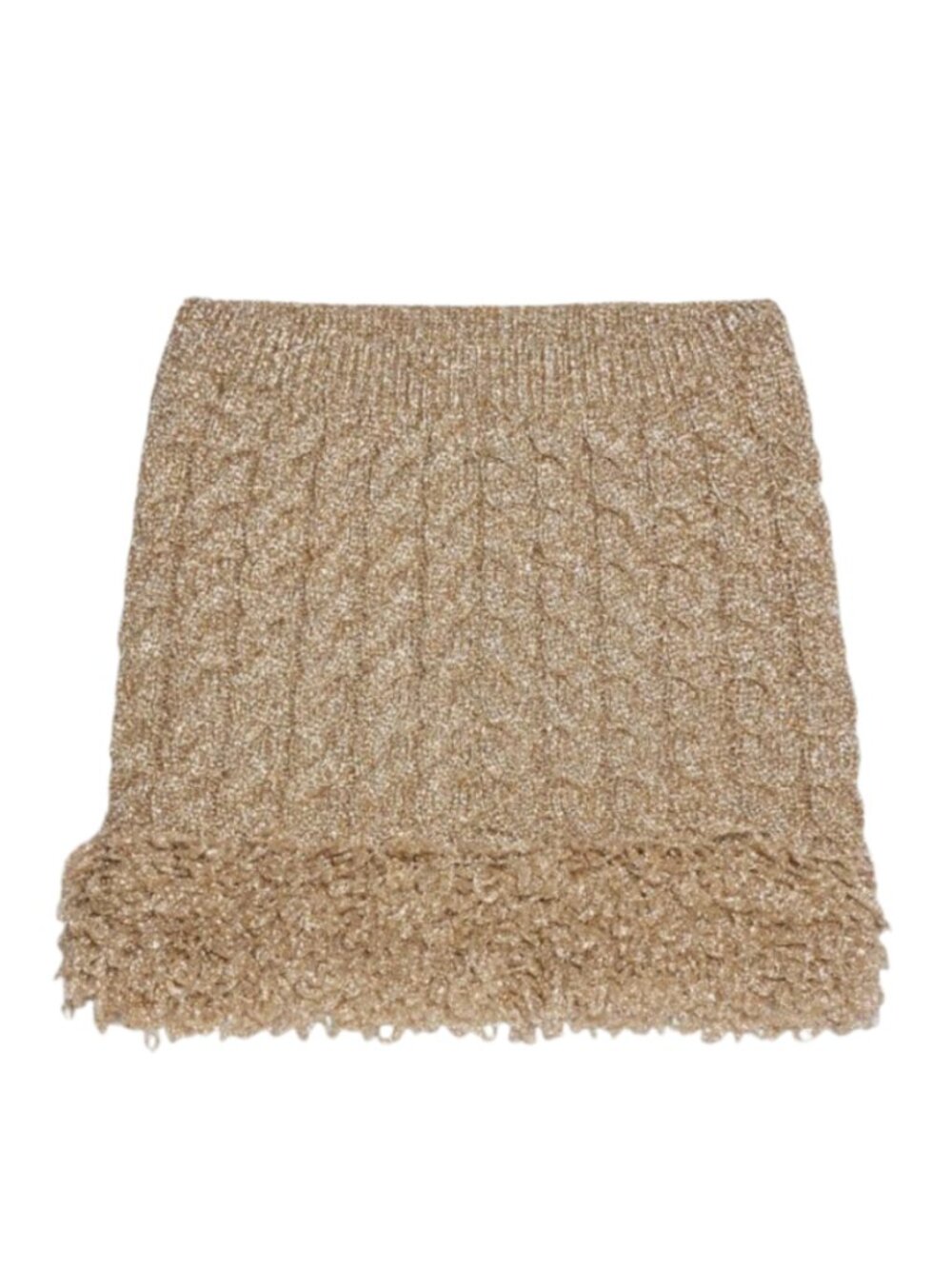 Jacquemus La Juff Torsad Mini Skirt Lurex Mesh Light Gold, Rare find!